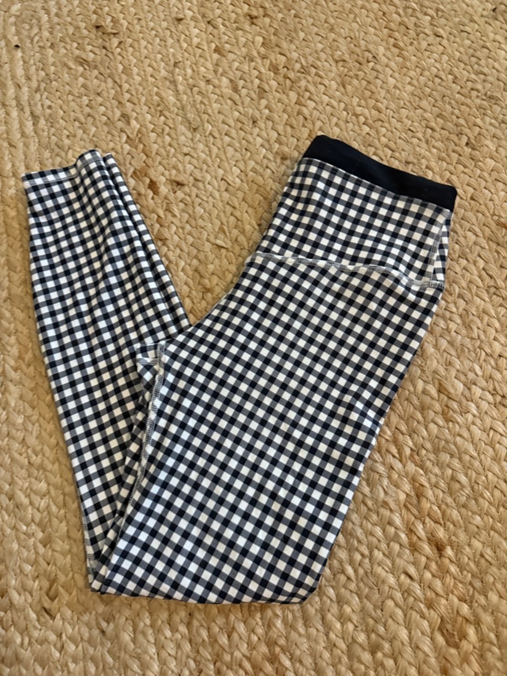 JoyLab Black and White Gingham Leggings